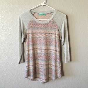 chris and carol 3/4 sleeve top